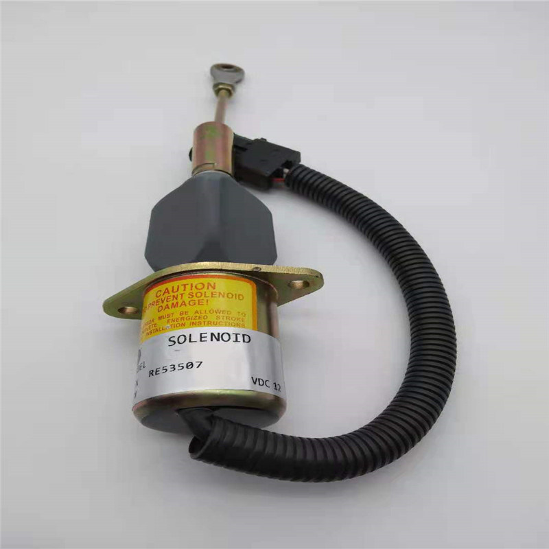 RE53507 Stop Solenoid Valve Cocok Untuk Mesin Cummins John Deere Tractor / Excavator