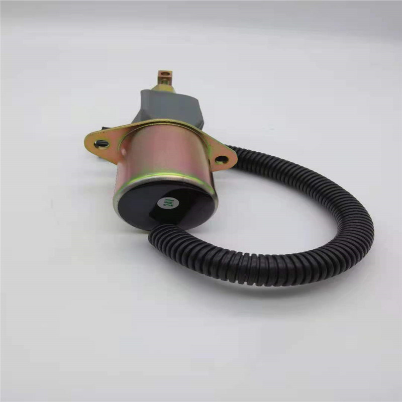 612600180175 Stop Solenoid Valve Cocok Untuk DOOSAN DX50 Wheel Loader Bagian Mesin Plug Hitam
