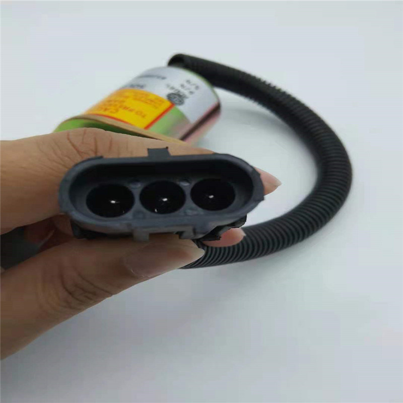 612600180175 Stop Solenoid Valve Cocok Untuk DOOSAN DX50 Wheel Loader Bagian Mesin Plug Hitam