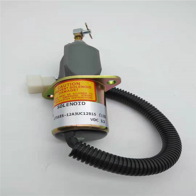 Stop Solenoid Valve 1751ES-12A3UC12B1S Cocok Untuk YANMAR SA-4673-S 60-5 12V Putih Plug