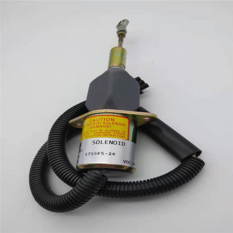Stop Solenoid Valve 1755ES-24 RE504233 RE54747 Cocok Untuk Mesin Diesel John Deere 24V