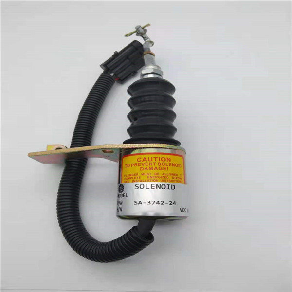 SA-3742-24 Stop Solenoid Valve Cocok Untuk Mesin Excavator Woodword / Cummins / Deutz