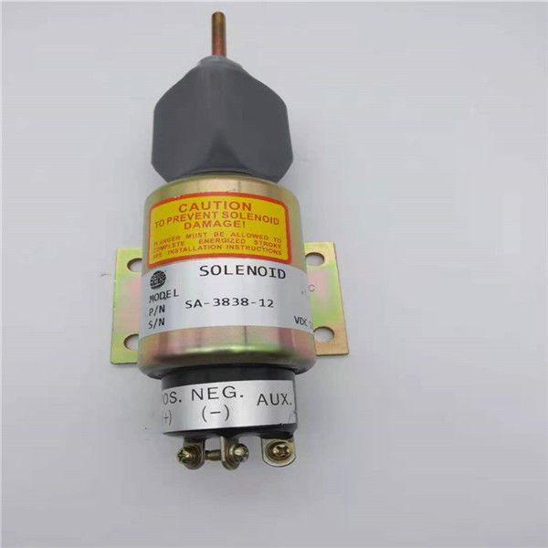 SA-3838-12 2848A256 Stop Solenoid Valve Cocok Untuk Cummins / Woodword Excavator 12V