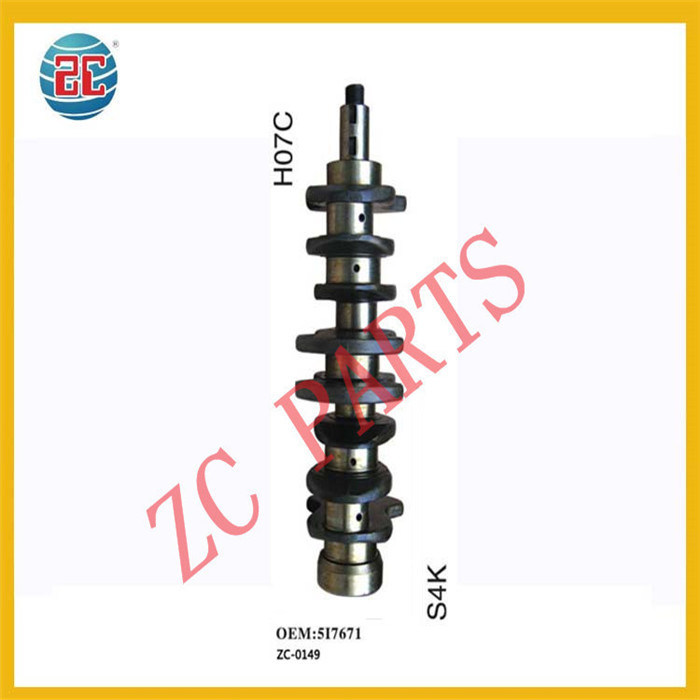 4W3989 517671 Mesin Diesel Crankshaft Forged Steel Cocok Untuk S4K CAT E312B E120B